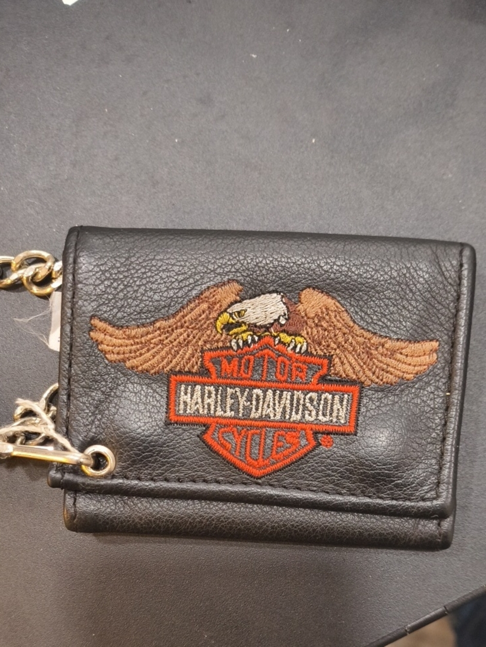 Vintage Harley-Davidson Black Leather Wallet